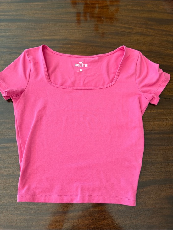Hollister Tops - Hollister Women's Bright Pink Square Neck Crop Top